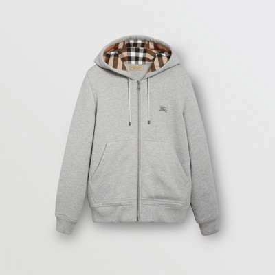 burberry hoodie mens grey