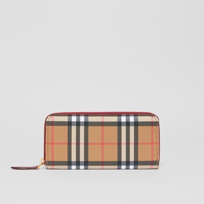 burberry women's check wallet