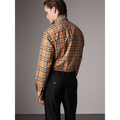 burberry plaid shirt men