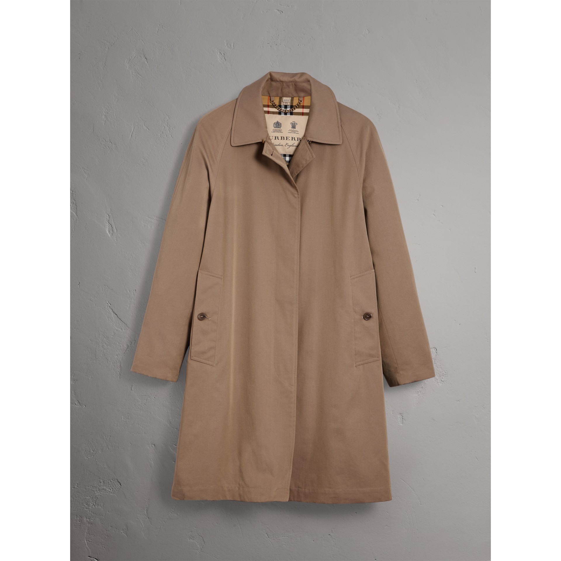 The Camden Car Coat in Taupe Brown - Women | Burberry United States