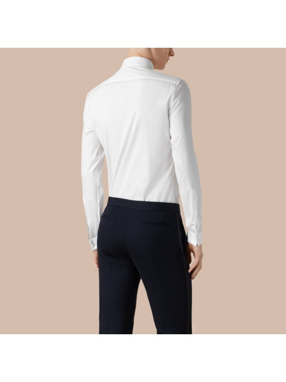 Slim Fit Cotton Dress Shirt Burberry