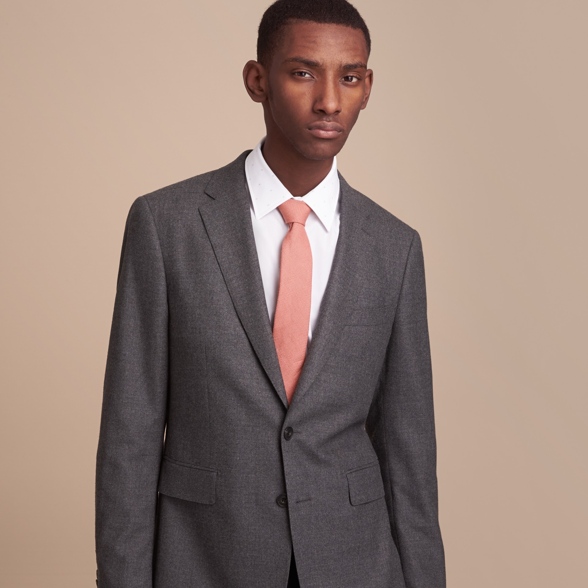 Modern Cut Linen Tie in Pale Cinnamon Men Burberry United States