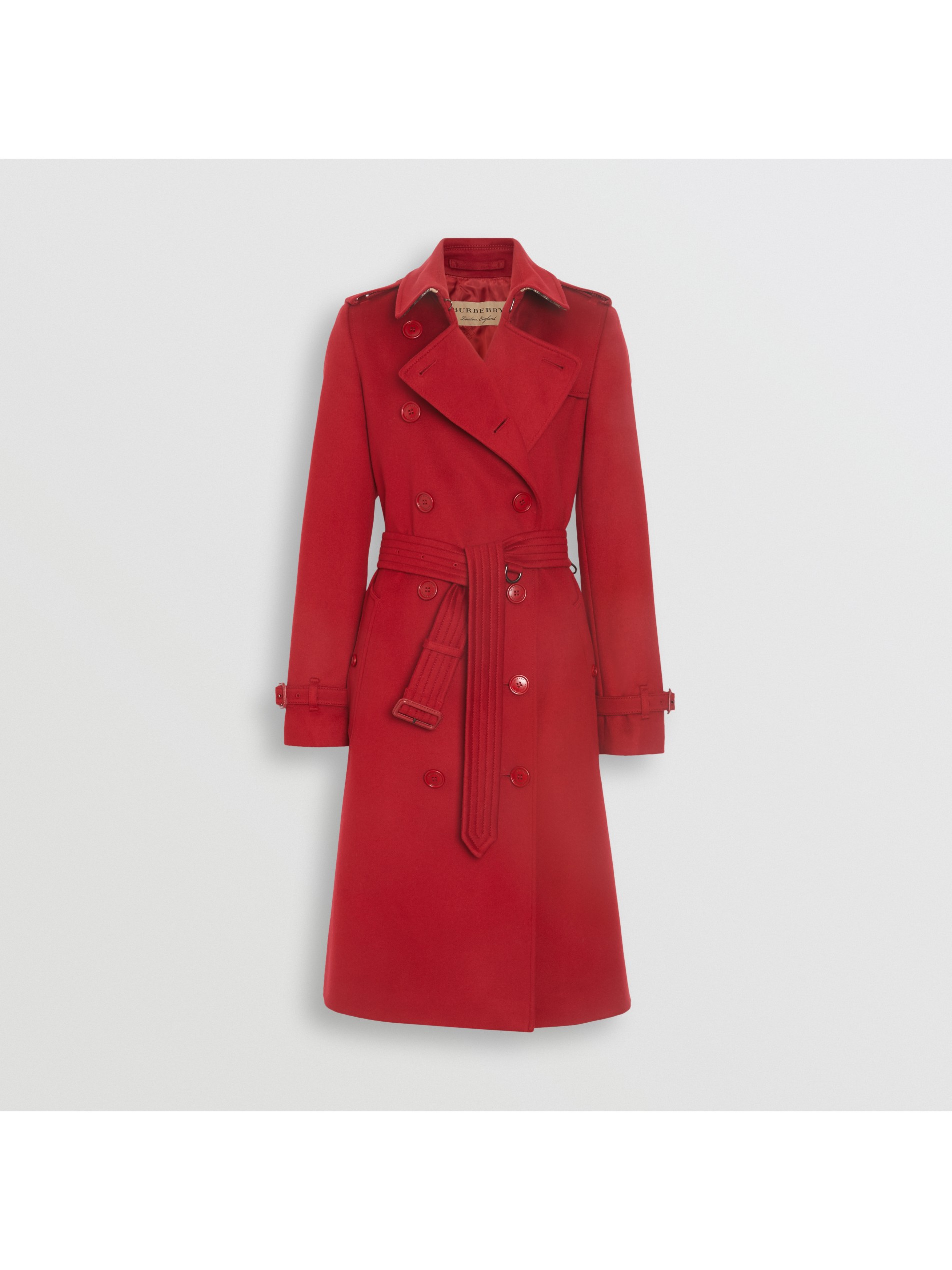 羊绒trench 风衣 (红色) - 女士 | burberry 博柏利