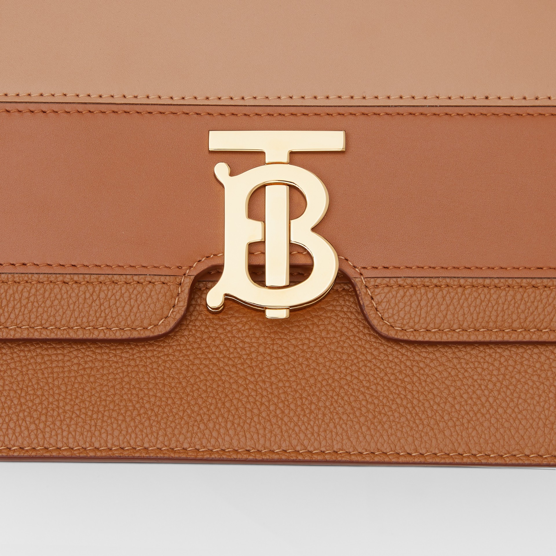 Medium Panelled Leather TB Bag in Maple Women Burberry United States