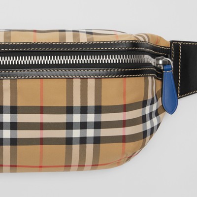 Medium vintage check bonded cotton bum bag sale