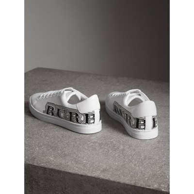 burberry sneakers silver