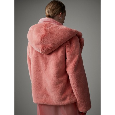 burberry coat with fur hood