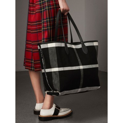 burberry black plaid bag