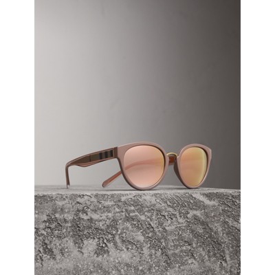 burberry cat eye check sunglasses