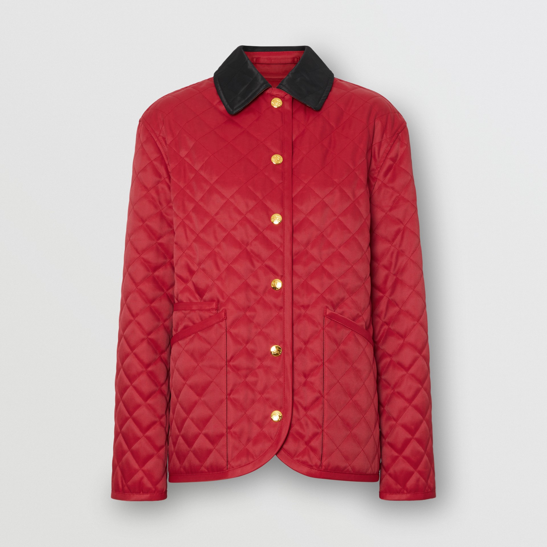Diamond Quilted Barn Jacket in Red - Women | Burberry United States