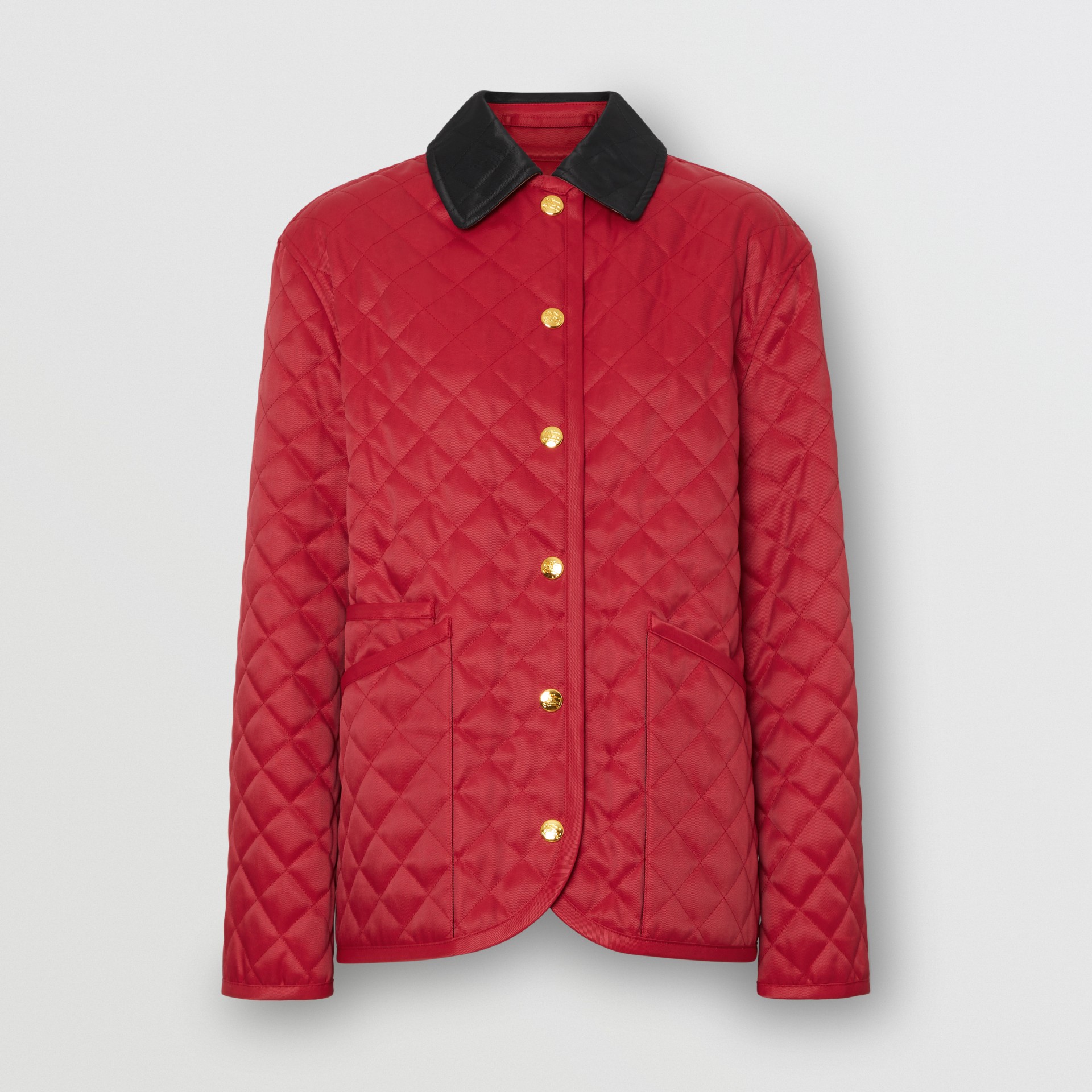 Diamond Quilted Barn Jacket in Red Women Burberry United States