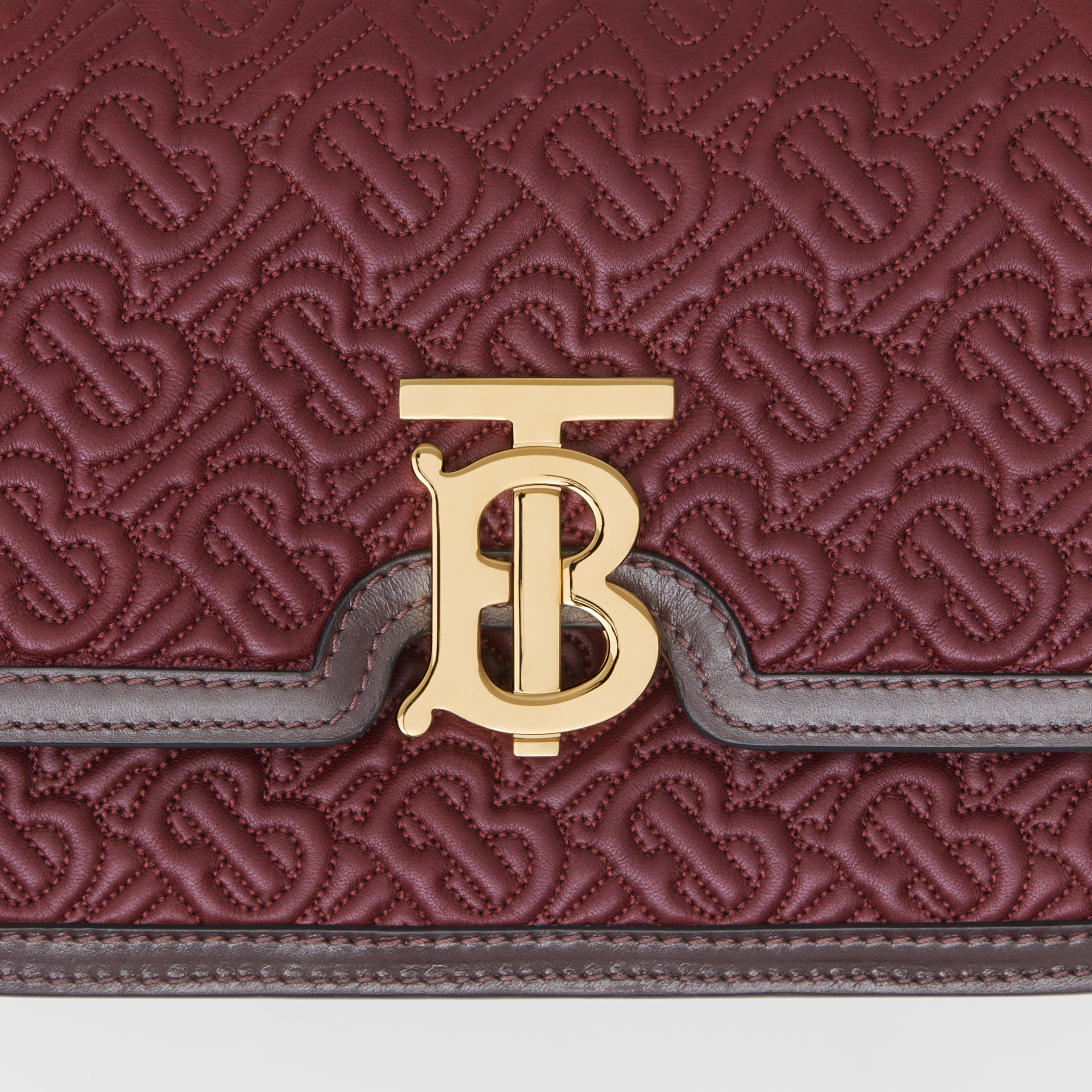 small quilted monogram lambskin tb bag