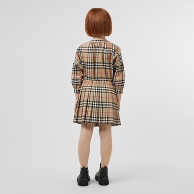 burberry vintage check pleated skirt