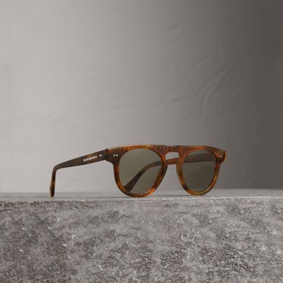 burberry trench collection round frame sunglasses