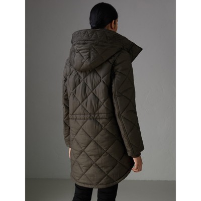 burberry quilted trench jacket with detachable hood