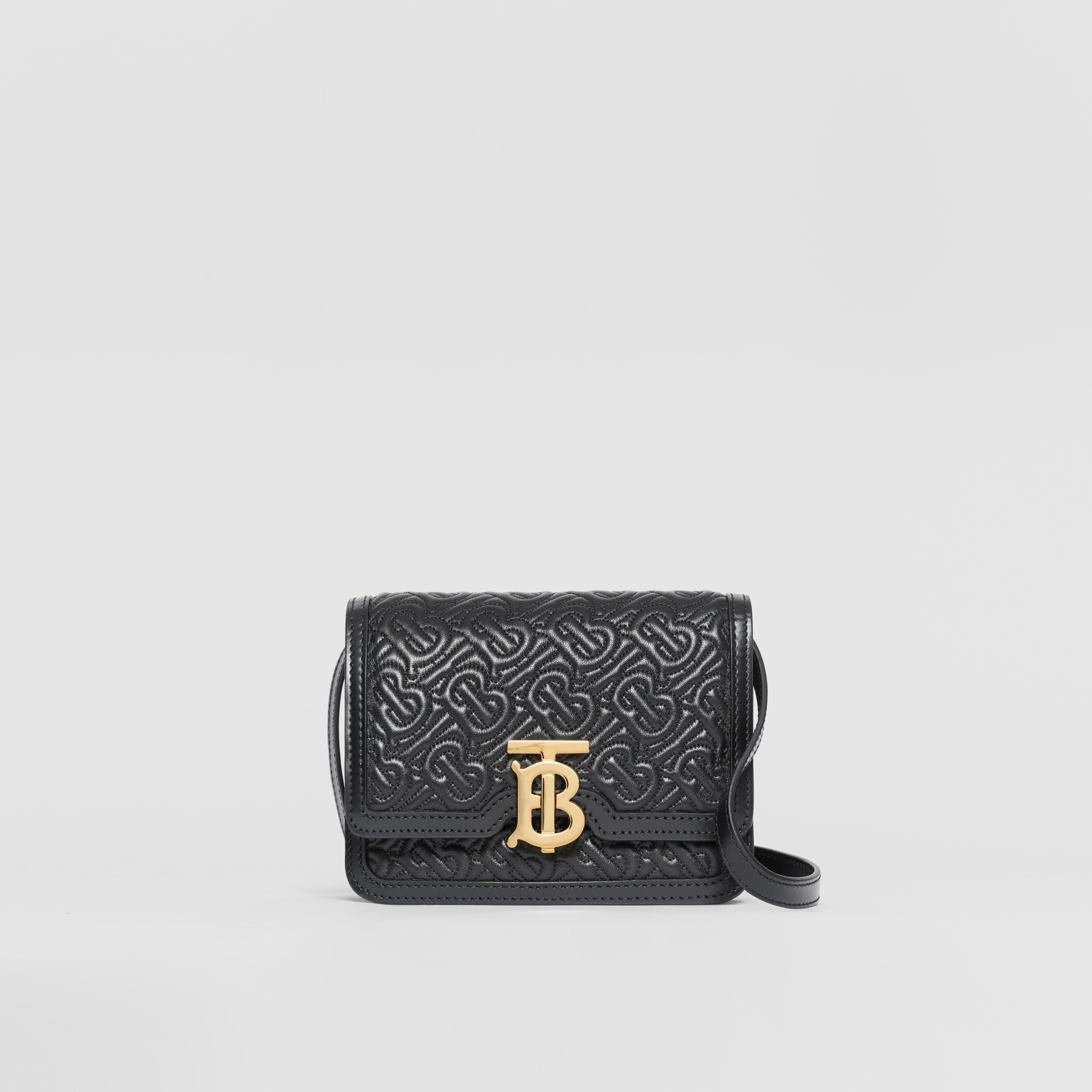 Mini Quilted Monogram Lambskin TB Bag in Black Burberry Australia