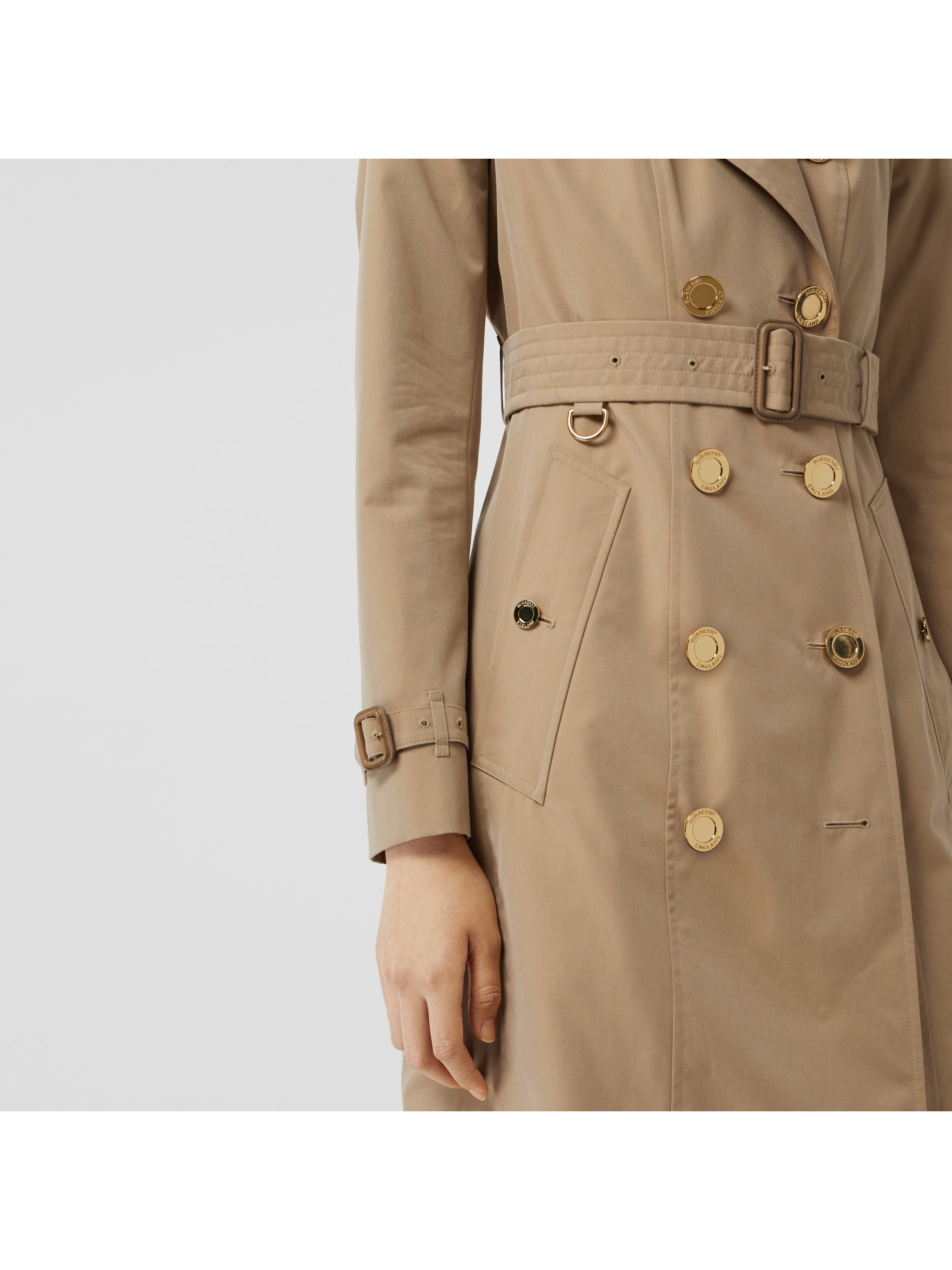 金色纽扣棉质嘎巴甸 trench 风衣 产品图片41