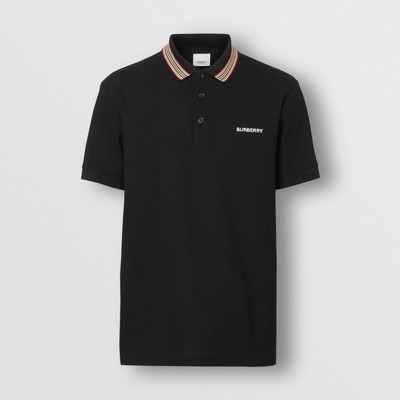 black burberry polo shirt