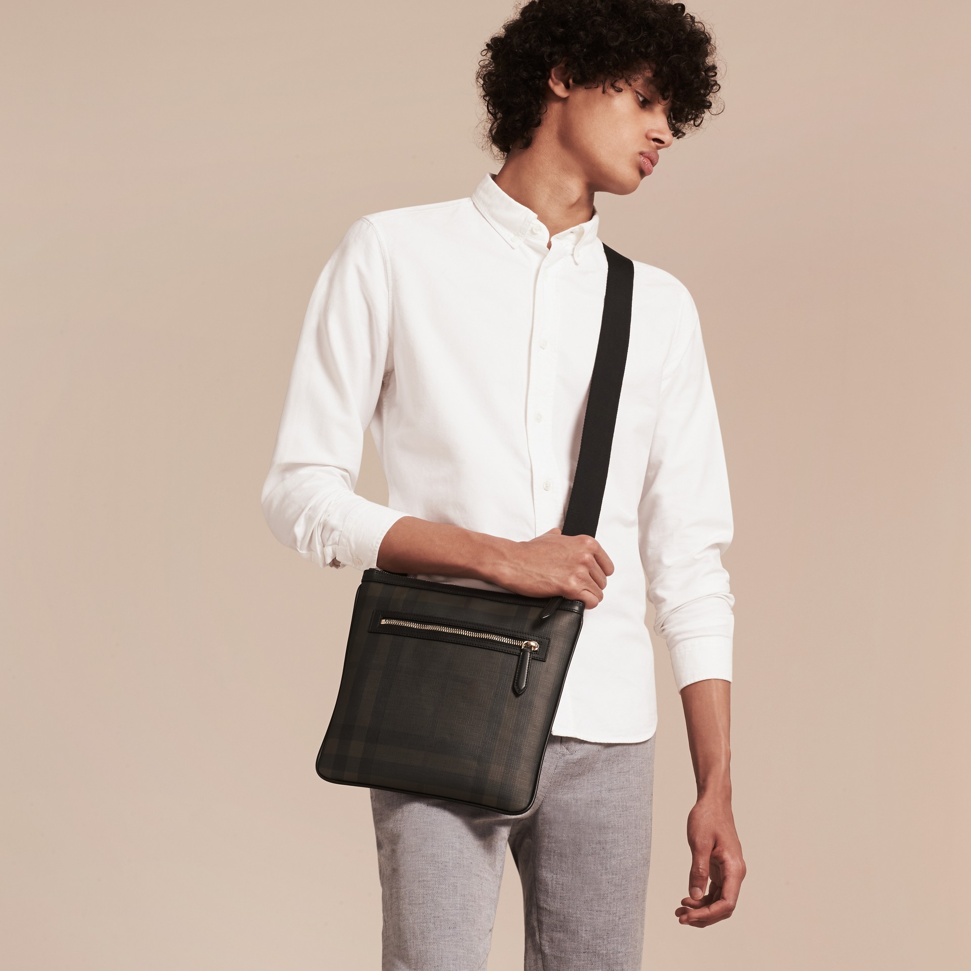 Burberry Leather Trim Crossbody Bag Burberry Leather Trim Crossbody Bag