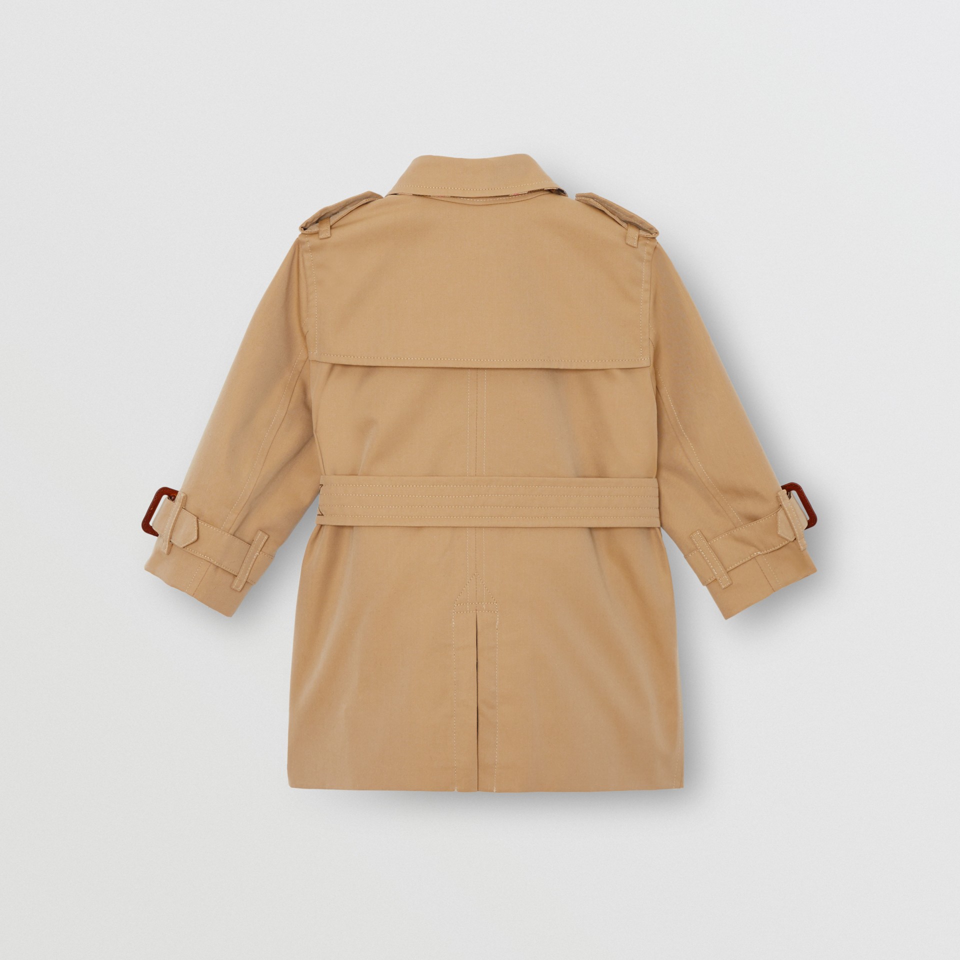 Cotton Gabardine Trench Coat in Honey - Children | Burberry United States