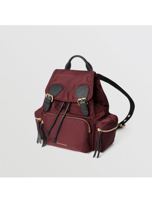 BURBERRY The Medium Rucksack in Technical Nylon and Leather