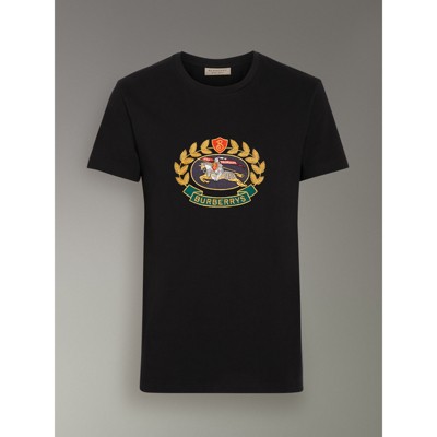 Embroidered Archive Logo Cotton T-shirt 