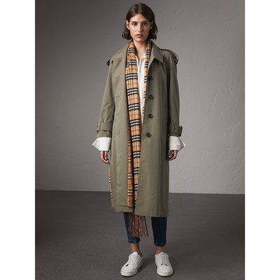 green burberry trench coat