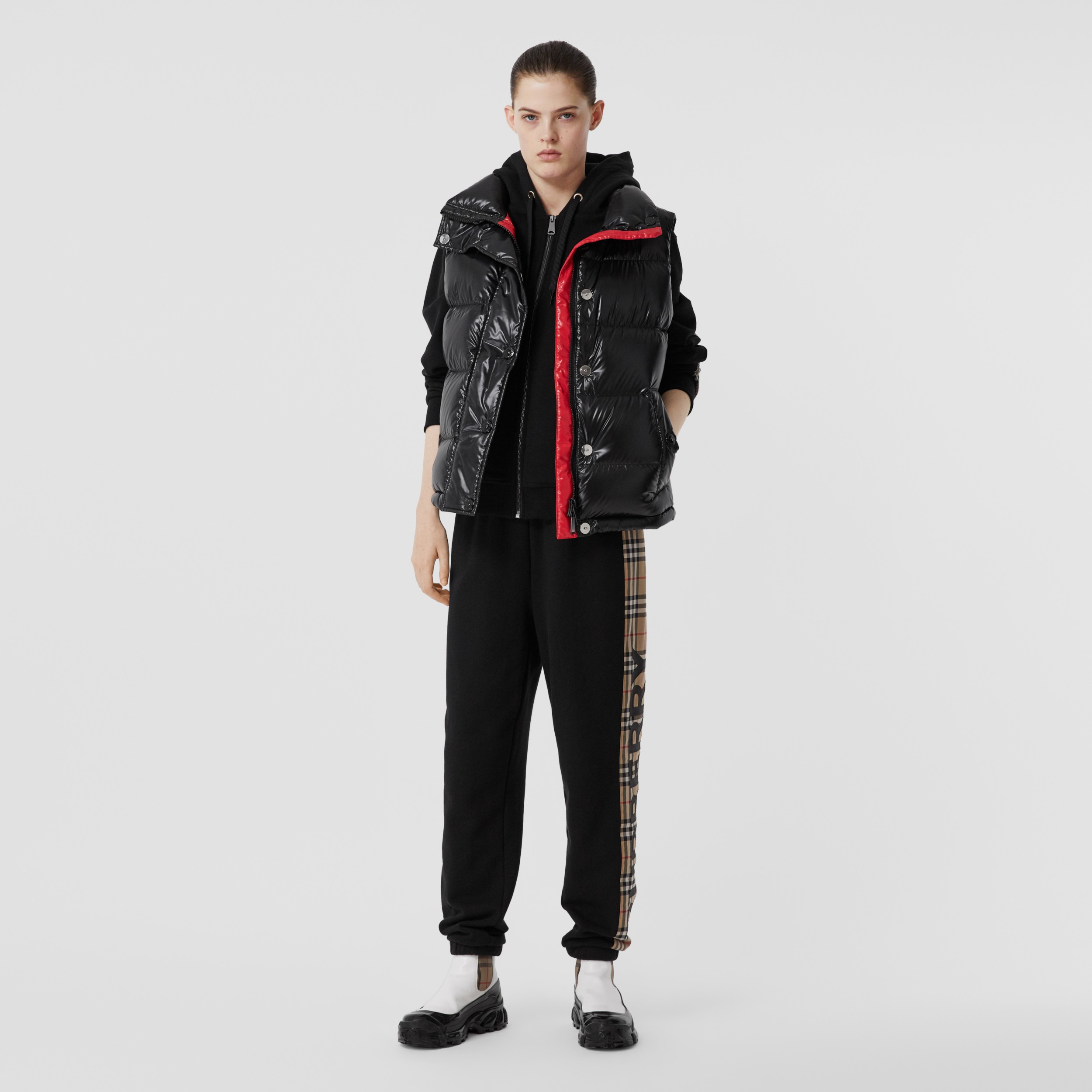 Logo Graphic Puffer Gilet in Black - Women | Burberry United States