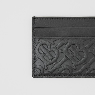 Monogram Leather Card Case in Black 