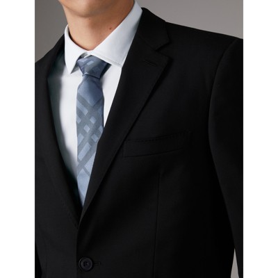 burberry tie with black suit