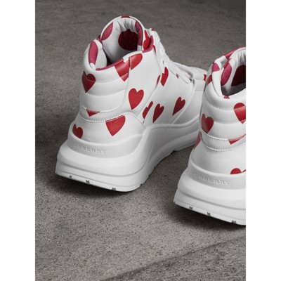 burberry sneakers womens red