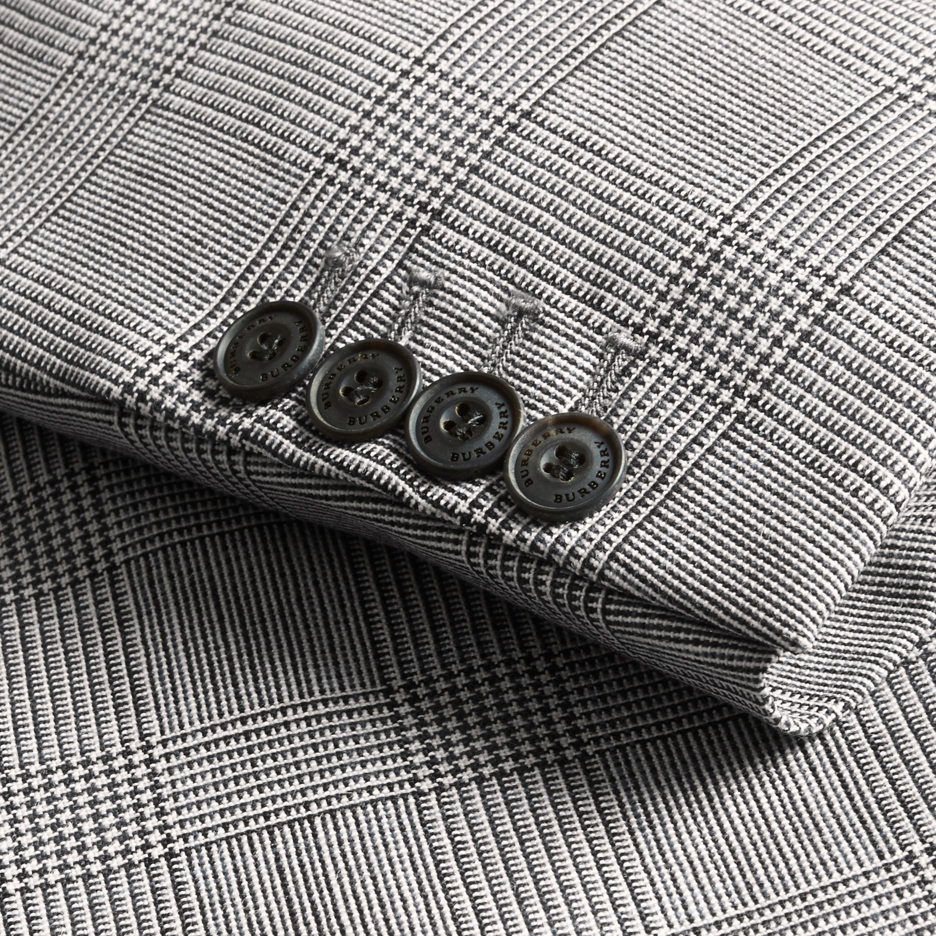 Slim Fit Prince of Wales Check Wool Half-canvas Suit | Burberry