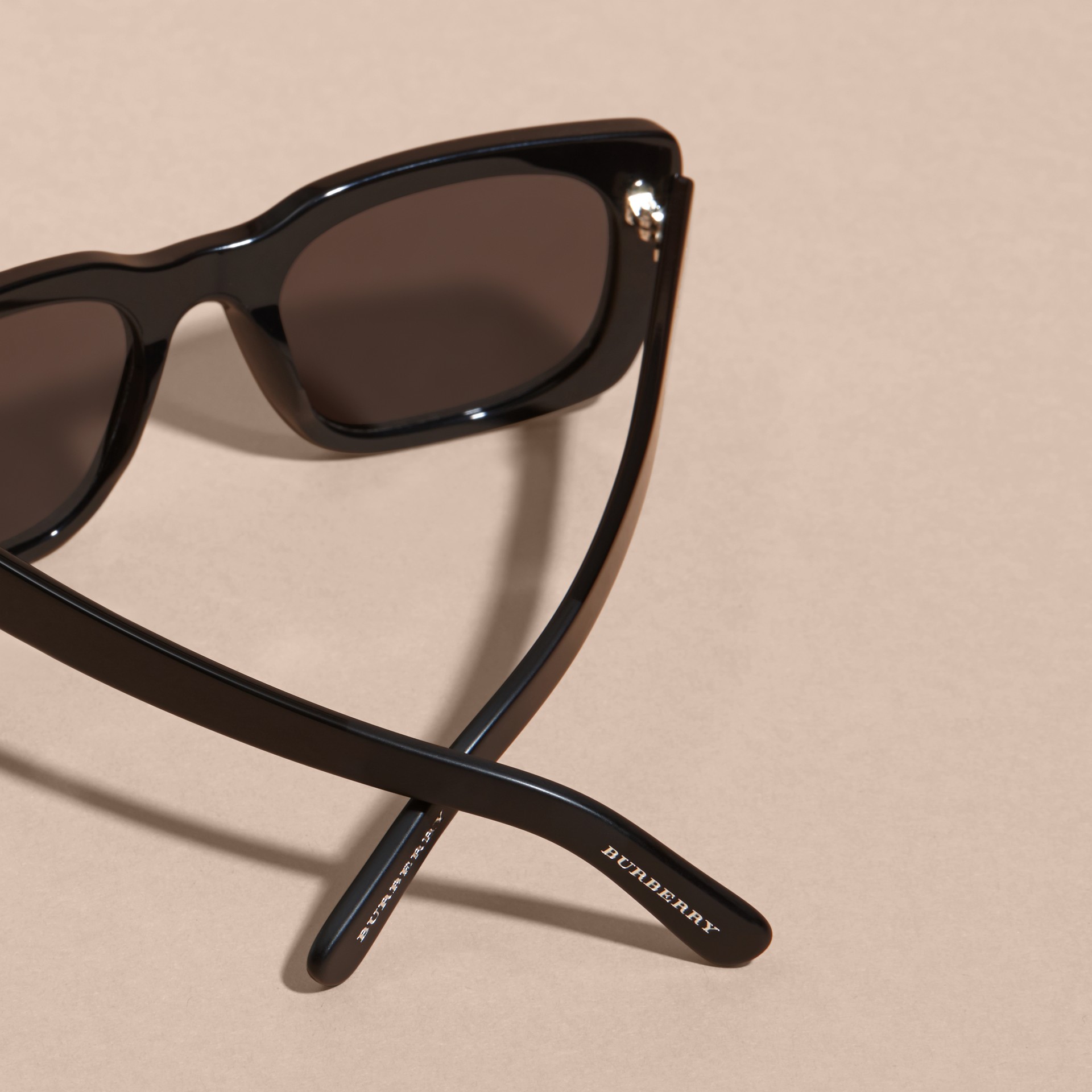 Square Frame Sunglasses Black Burberry