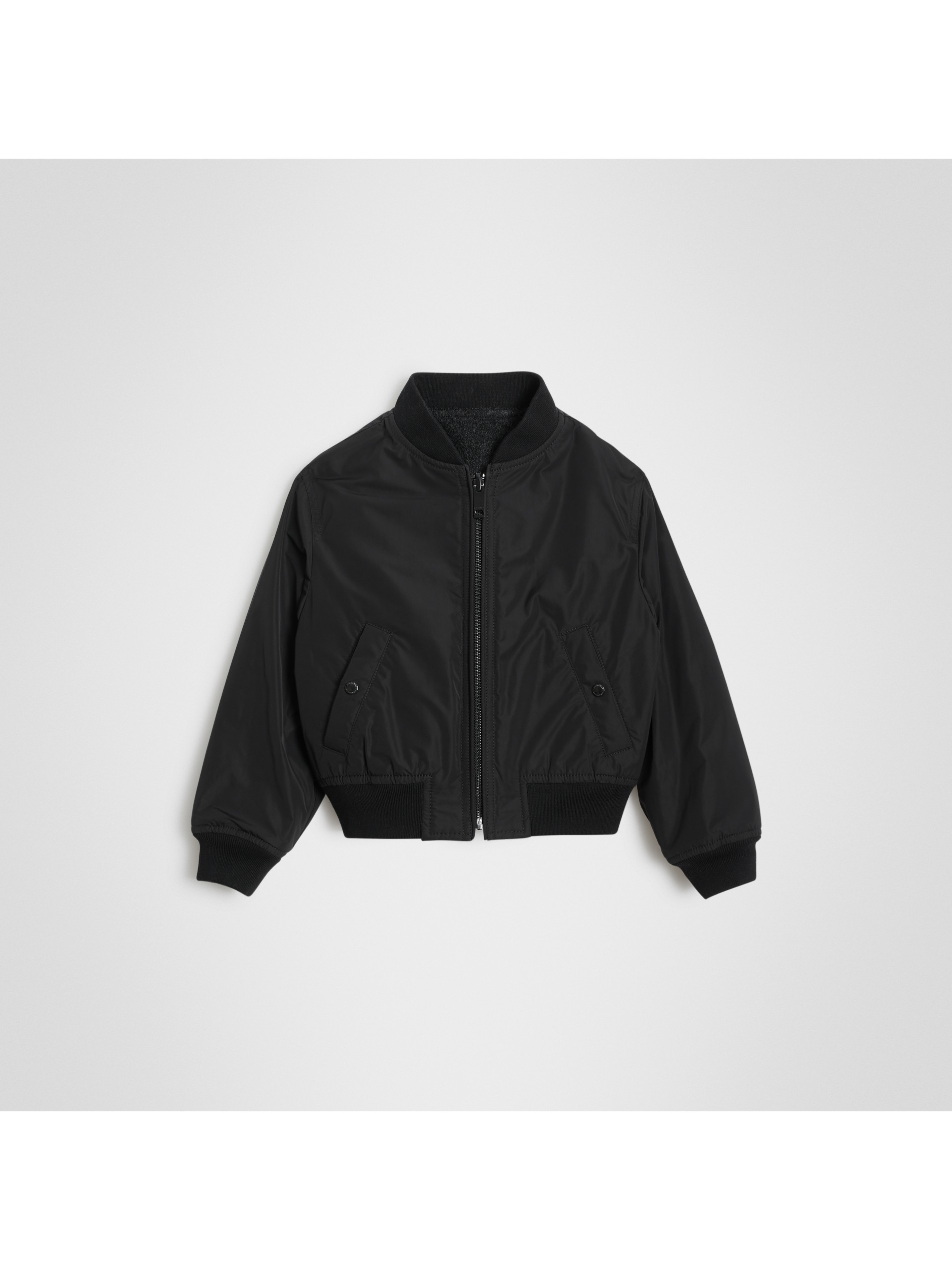 徽标印花形状记忆塔夫绸飞行夹克 (深灰色) | burberry 博柏利