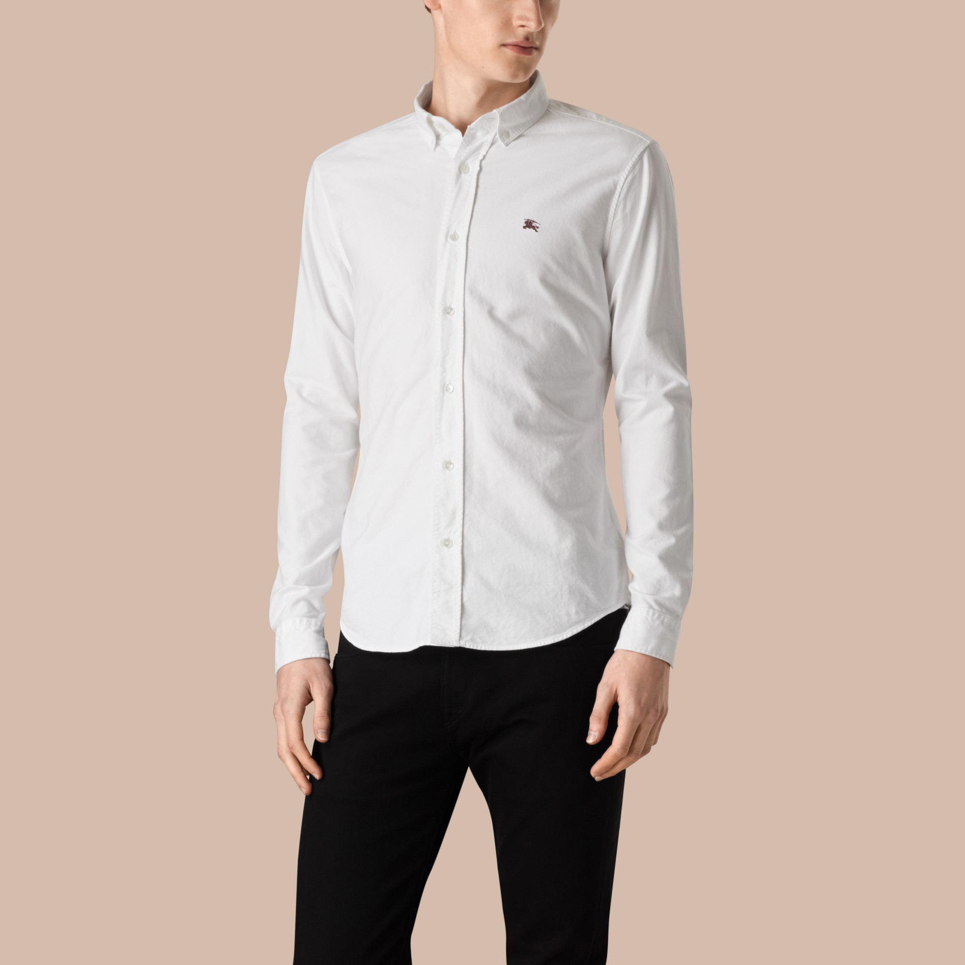 Cotton oxford We've made our famous oxford shirts even better, updating our design and crafting them with supersoft American Pima cotton. Grown exclusively in the American Southwest, American Pima cotton has longer fibers than other varieties of cotton, which makes it stronger, softer and less likely to pill.