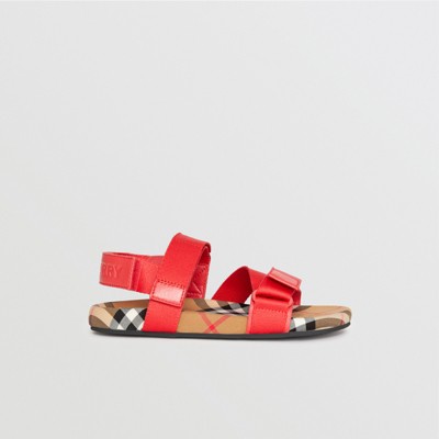 burberry sandals red