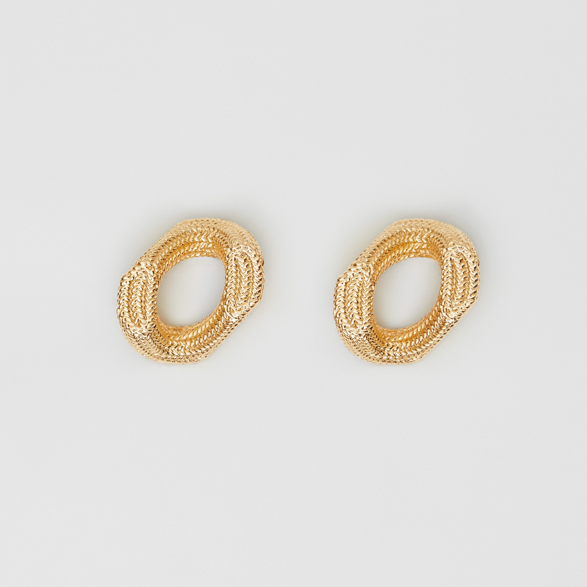 Crystal Goldplated Chainlink Hoop Earrings in Light Men Burberry