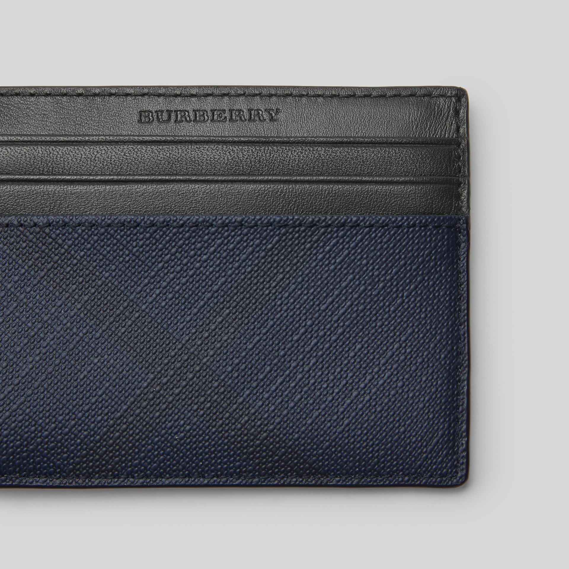 London Check Money Clip Card Case in Navy/black Men Burberry United