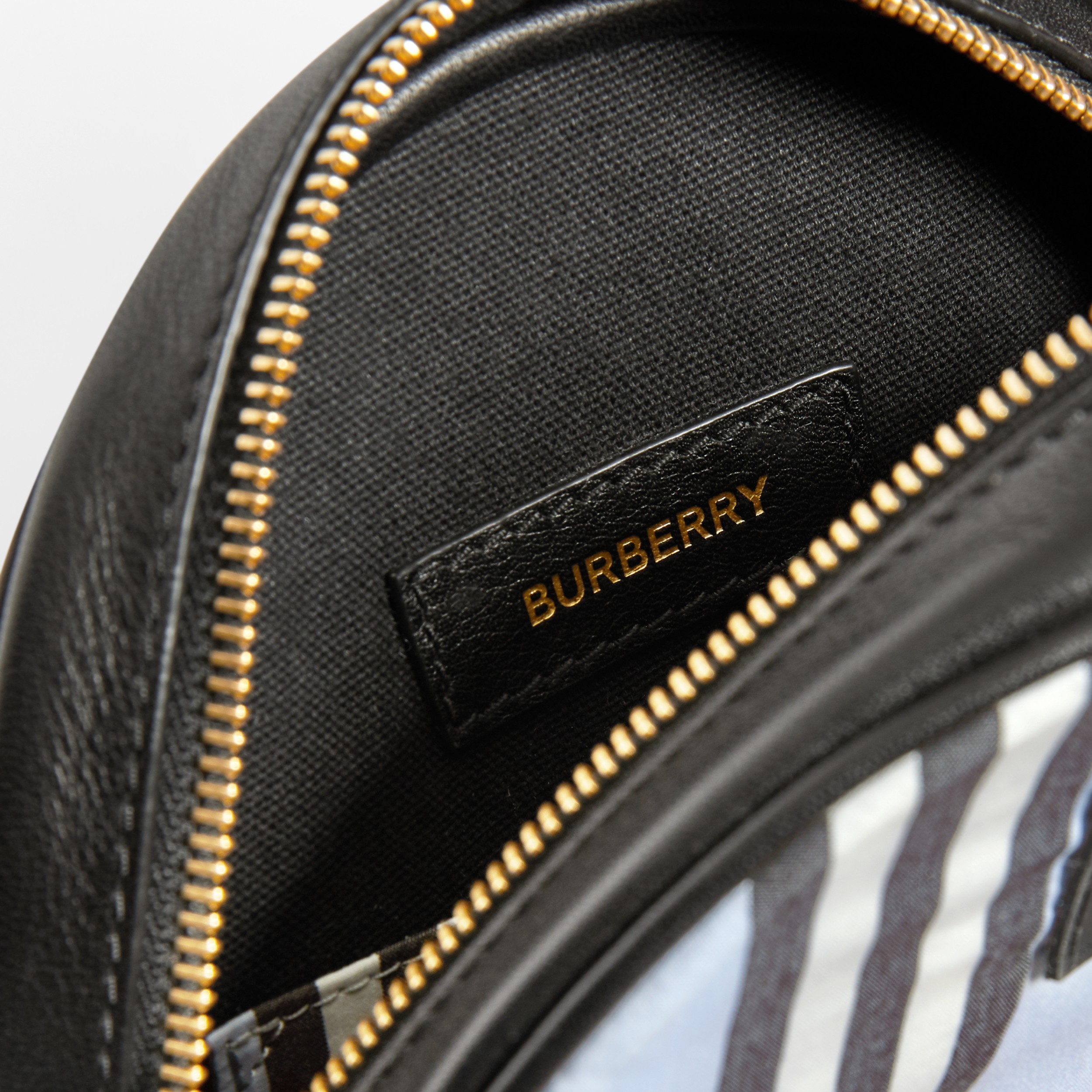 Icon Stripe Nylon Crossbody Bag in Pale Blue Children Burberry