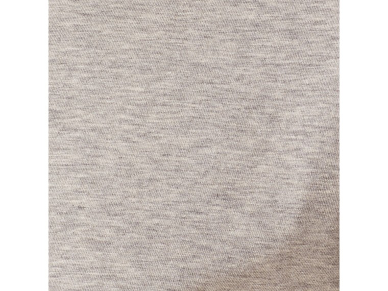 Check Cuff Stretch Cotton T-Shirt in Pale Grey Melange - Women | Burberry