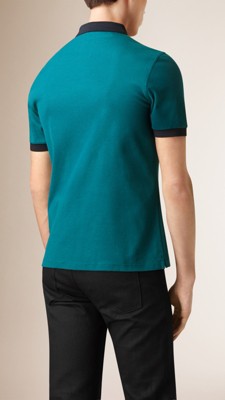 mercerised cotton polo shirt