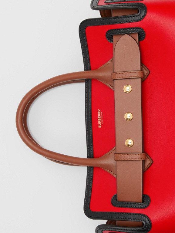 The Small Leather Triple Stud Belt Bag in Bright Red - Women | Burberry ...
