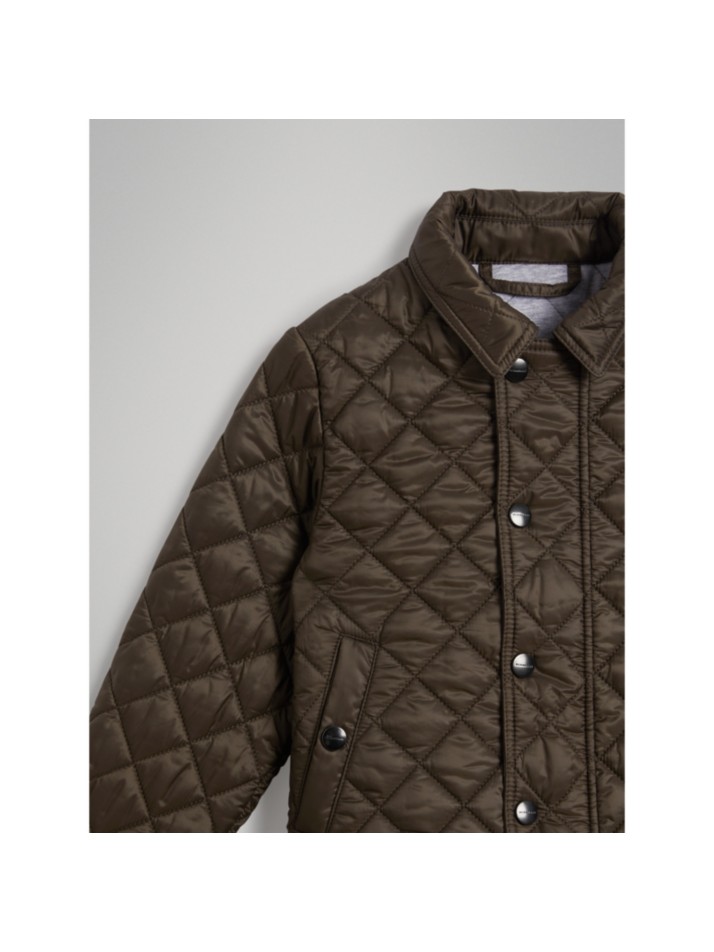lightweight diamond quilted jacket in oregano | burberry