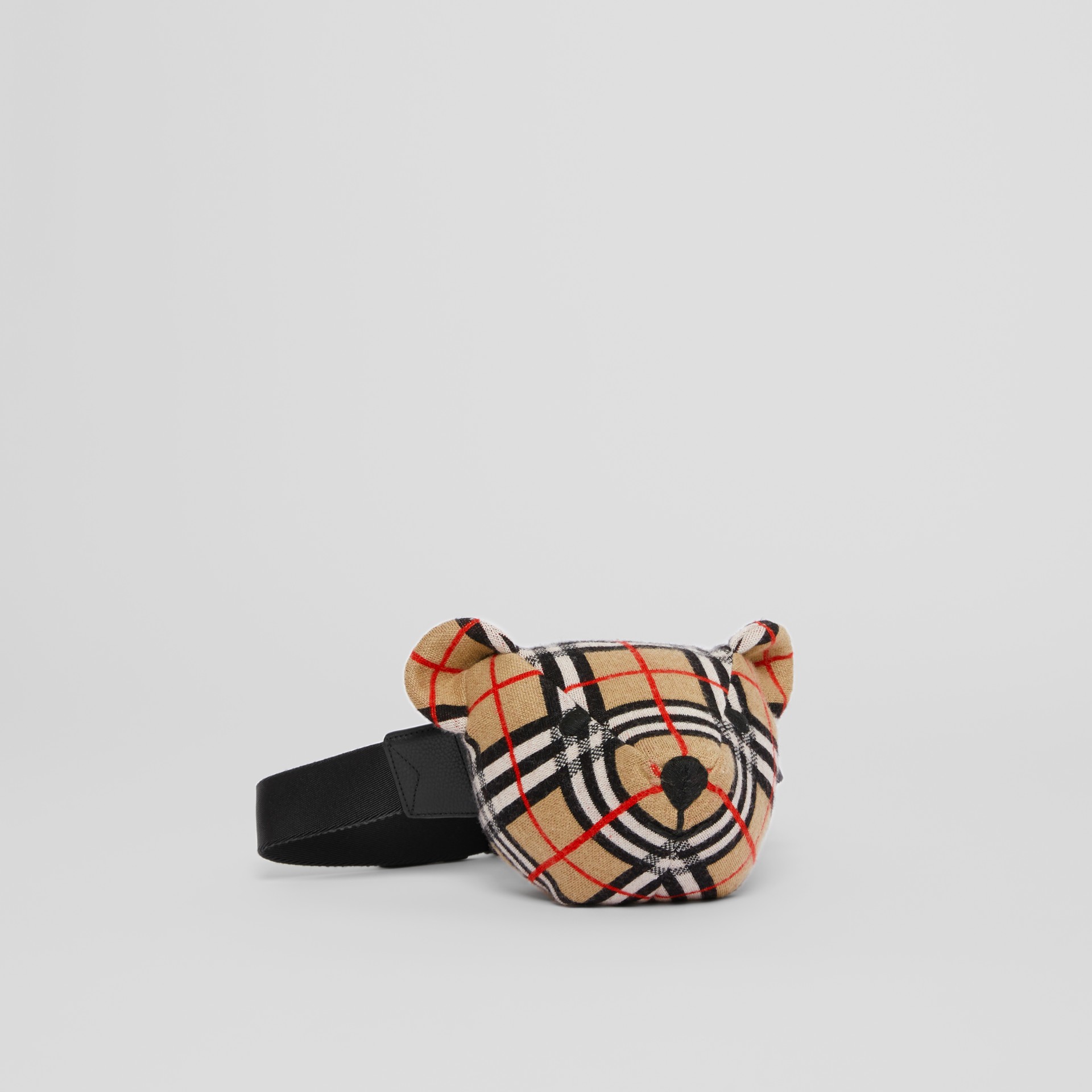 Thomas Bear Vintage Check Merino Wool Bum Bag in Archive Beige