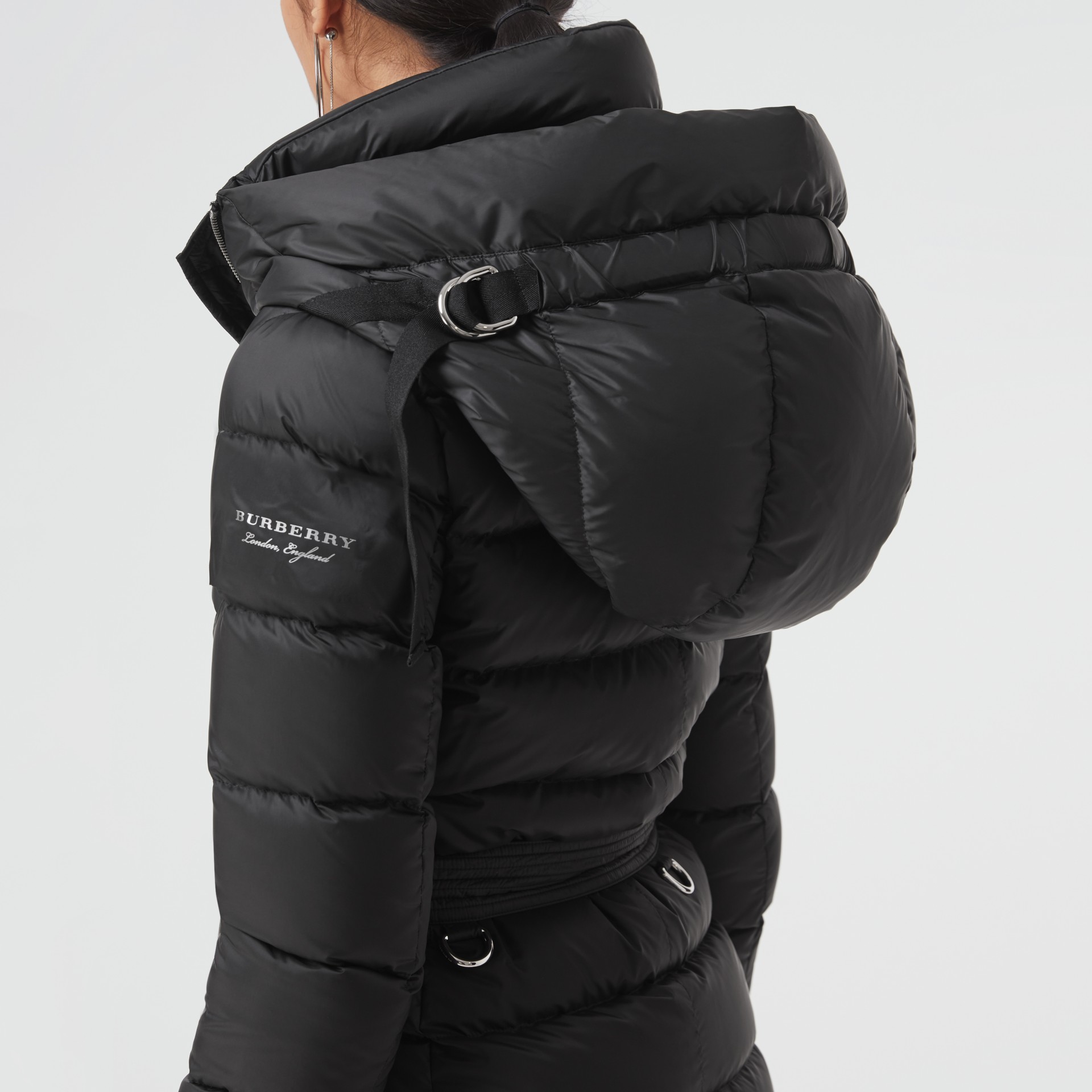 Down-filled Hooded Puffer Coat in Black - Women | Burberry United States