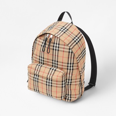 Vintage Check Nylon Backpack in Archive 