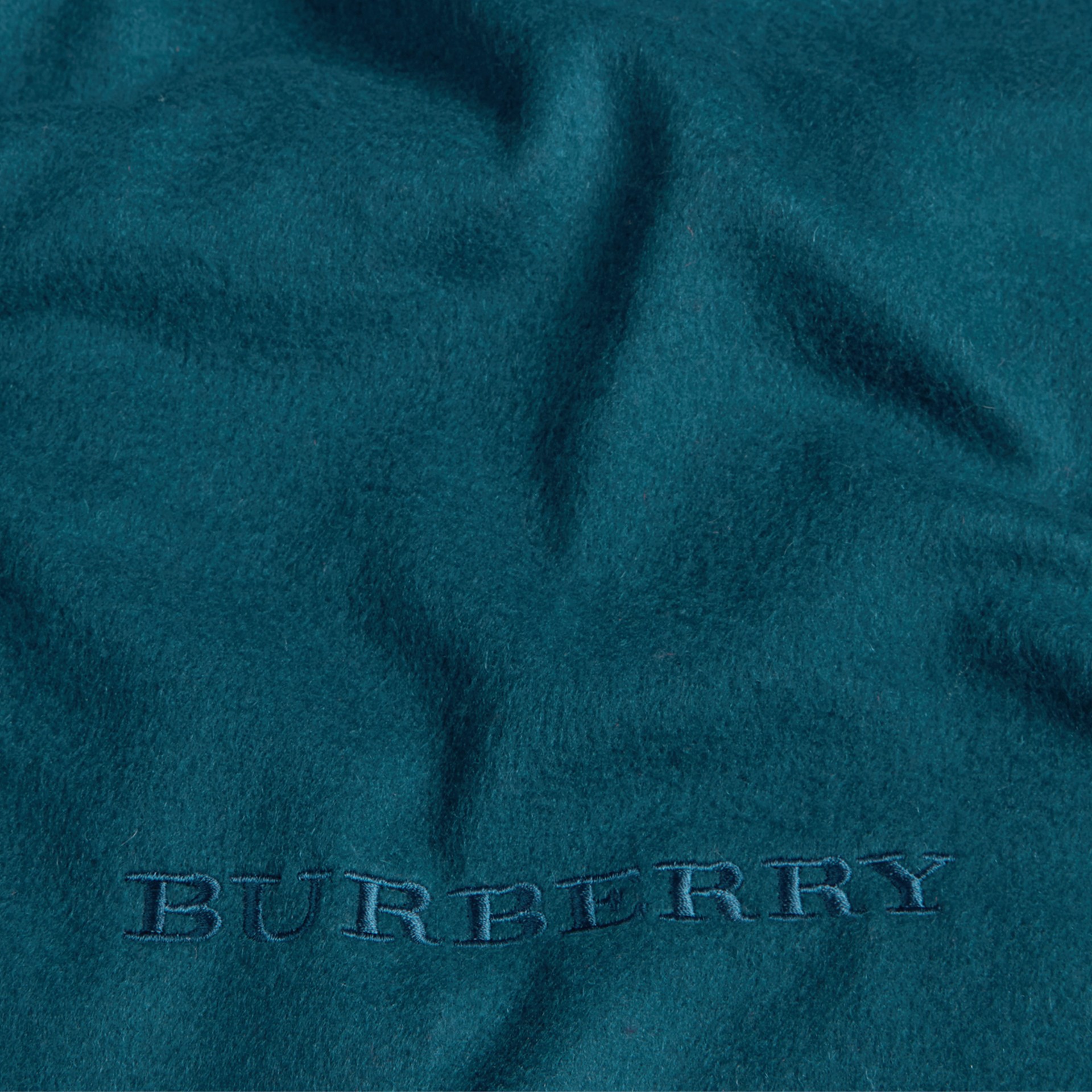 Cashmere Blanket in Dark Teal Burberry United States