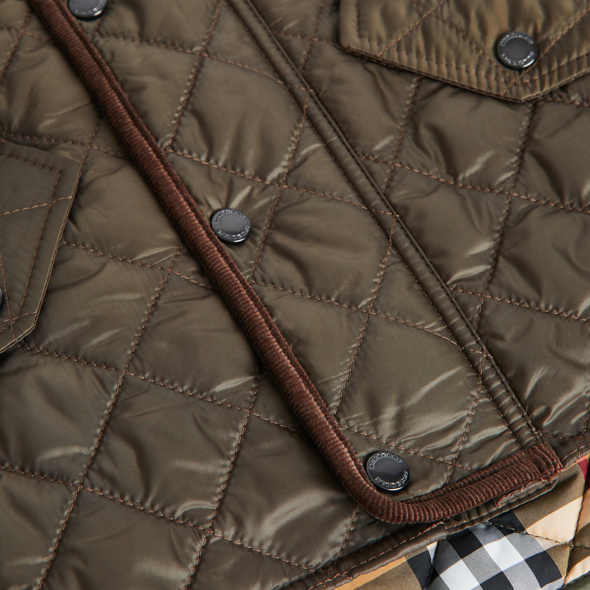 Lightweight Diamond Quilted Jacket in Olive | Burberry United States