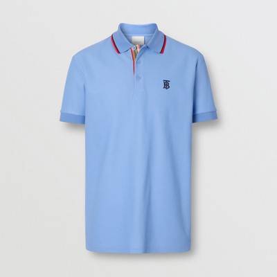 Polo Shirt in Opal Blue - Men | Burberry