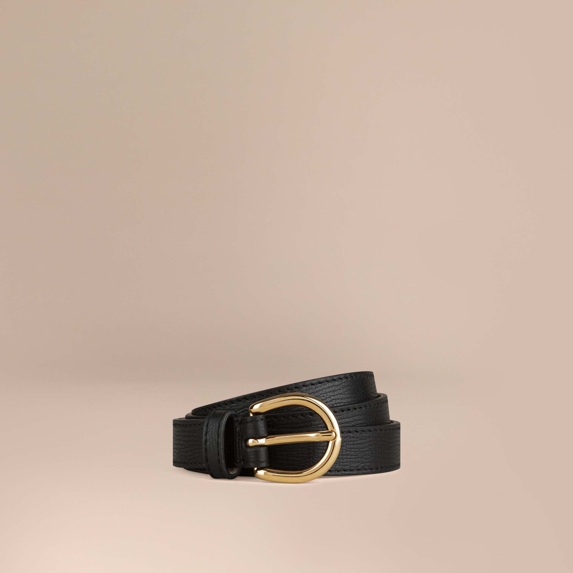 Grainy Leather Belt Black | Burberry